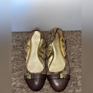 Coach Slip On Flats - Brown - Size 6.5 US